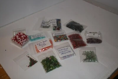 Mixed Bag of seed & glass Beads 150g Mixed colours - Image 1 of 4