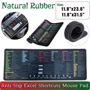 Mouse Pad for Exce – Small Excel Cheat Sheet Desk Pad–Portable Computer Mousepad - Picture 1 of 12