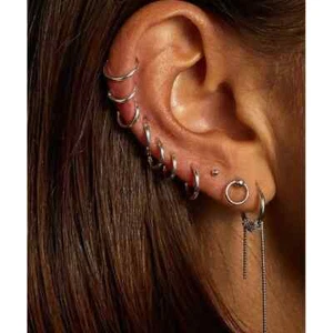 Pair Hoop Earrings Hypoallergenic Stainless Steel Small Huggie Earrings Women uk - Picture 1 of 7