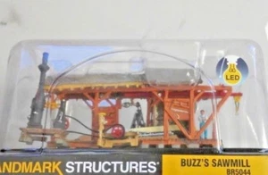 WOODLAND SCENICS 1/87 HO BUILT & READY BUZZ'S SAWMILL WITH LED LIGHT # 5044 F/S - Picture 1 of 8