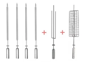 Skewers Kit With Gear 4 Sword 1 Trident 1 Grill BBQ Itagrill - Picture 1 of 10