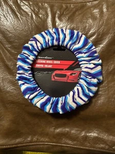 Steering Wheel Cover Driver's Choice Blue White Purple New - Picture 1 of 1