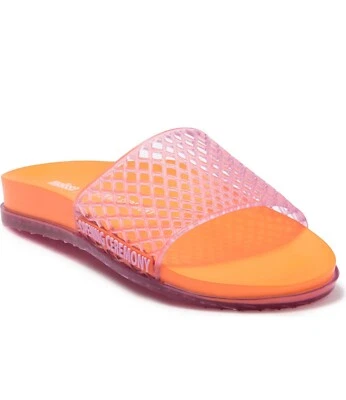Ceremonia de Apertura X Melissa Naranja Rosa Web Flip Slide Damas Talla 7 Sandalia Piscina Foto 1 de 4