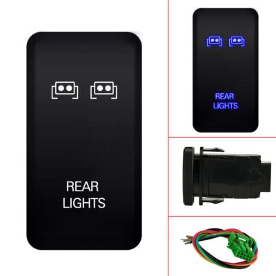 Interruptor de coche 12V pulsador azul LED luz antiniebla alimentación para Toyota Highlander 01-07 Foto 1 de 4