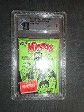1964 MUNSTERS UNOPENED CARD WAX PACK LEAF  (GAI GRADED 7)