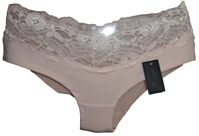 Tanga Frederick's of Hollywood "BRIDGET" Algodón y Encaje Talla: PEQUEÑA Desnuda Nueva con Etiquetas Foto 1 de 2