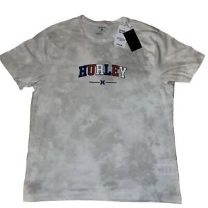 Hurley T Shirt Adult Size Large Red,White,blue Logo Mens T-Shirt