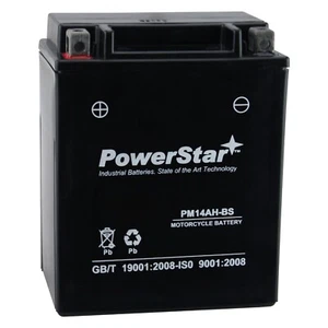 PowerStar YTX14AH-BS UTV Battery Compatible with Polaris Ranger 4x4 400 - Picture 1 of 11