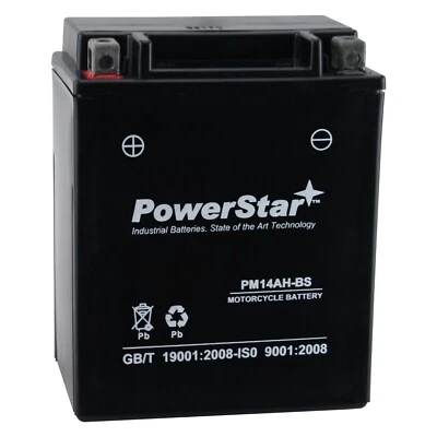 PowerStar YTX14AH-BS ATV Battery Compatible with  Polaris Magnum 325 4x4 - Image 1 of 4