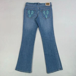 Vintage Baby Phat Jeans Womens 5 Blue Denim Bootcut Embroidered Y2K Streetwear - Picture 1 of 17