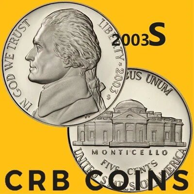 2003-S Proof Jefferson Nickel - (PR) KM#192 - N03S - Image 1 of 4