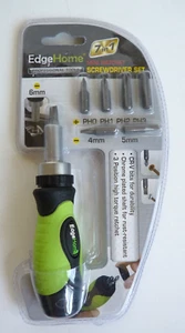 Juego de mini destornilladores de trinquete EdgeHome 7 en 1 7 brocas nuevo en paquete - Imagen 1 de 4