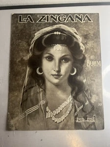 Partituras vintage LA ZINGA de Bohm - Princesa gitana Art Deco cubierta - Imagen 1 de 8