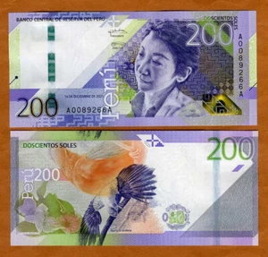 Peru, 200 Soles, 2021 (2023), P-New, UNC New Redesigned Family of Notes - Picture 1 of 1