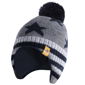 Boys Girls Winter Knitted Bobble Hat w/ Ear Flaps + Warm Scarf Children's Gifts - Picture 1 of 12