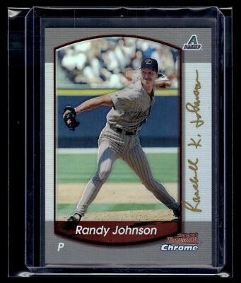 2000 Bowman Chrome Refractor #100 Randy Johnson Diamondbacks HOF - Image 1 of 2