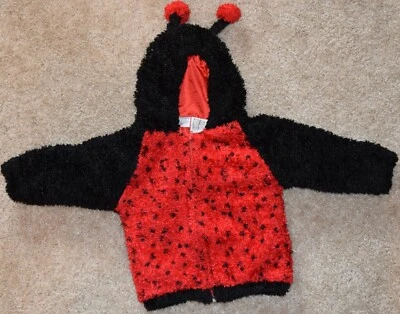 Disfraz de Dama Bug Niña Pequeña Talla 24 Meses Rojo y Negro Manga Larga Foto 1 de 2