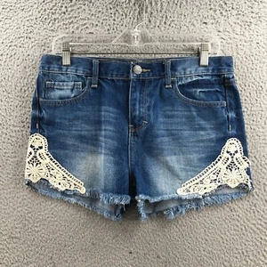 Reign Cut-Off Shorts Womens 11 (actual 33x2.5) Blue Denim Mid Rise Cotton Blend - Picture 1 of 20