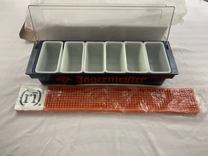 (ri)1 Whiskey Orange Drip Mat and Jagermeister Black 6-Compartment Garnish Tray - Picture 1 of 5