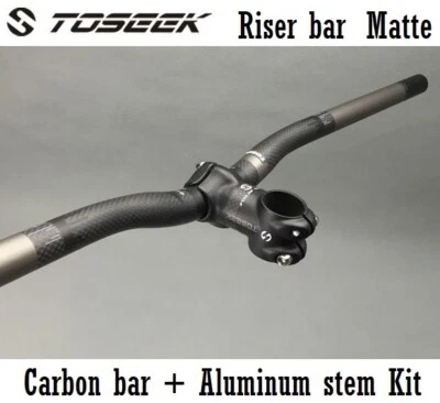 Carbon MTB Road fixie Bicycle Stems Kids Bike Riser bar Short Handlebar Stem Set - Image 1 of 4
