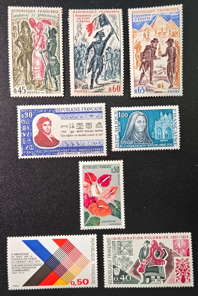 3966 - FRANCE - SCOTT# 1351-1353, 1354, 1355, 1356, 1357, 1358 - MNH - CAT $3.85 - Image 1 of 1