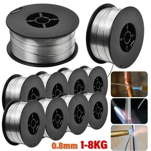 Mig Wire Gasless Mild Welding Welder Reel Spool Flux Cored No Gas 0.8mm 1kg-8kg - Picture 1 of 12