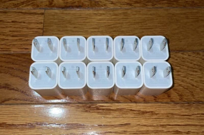 10x OEM Wall Charger Adapter Power Block USB Apple iPhone 5 6 7 8 XS XR - Image 1 of 3