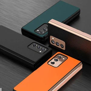 Phone Protective Case Leather Cover Shell for Samsung Galaxy Z Fold2 Phone - Picture 1 of 15