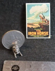 Western Vintage Image Movie Poster & Sculpture Head 1:12 Miniatures 4240 AS IS - Picture 1 of 2
