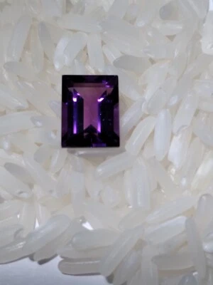 ¡Piedra de amatista genuina natural! Baguette 9x7 mm corte facetado grado AAA 2,16 quilates Foto 1 de 4