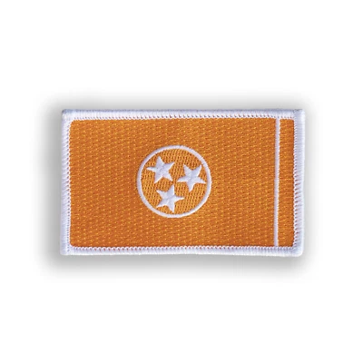 Orange Tennessee State Flag Embroidered Patch 3 ⅜" x 2" - Image 1 of 2