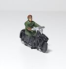 VINTAGE DINKY c1947 CIVILIAN MOTORCYCLIST 37a all original motorcycle