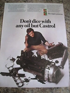DON'T DICE WITH ANY OIL BUT CASTROL GTX ENGINE PROTECTOR 1969 ADVERT A4 FILE 25 - Picture 1 of 1