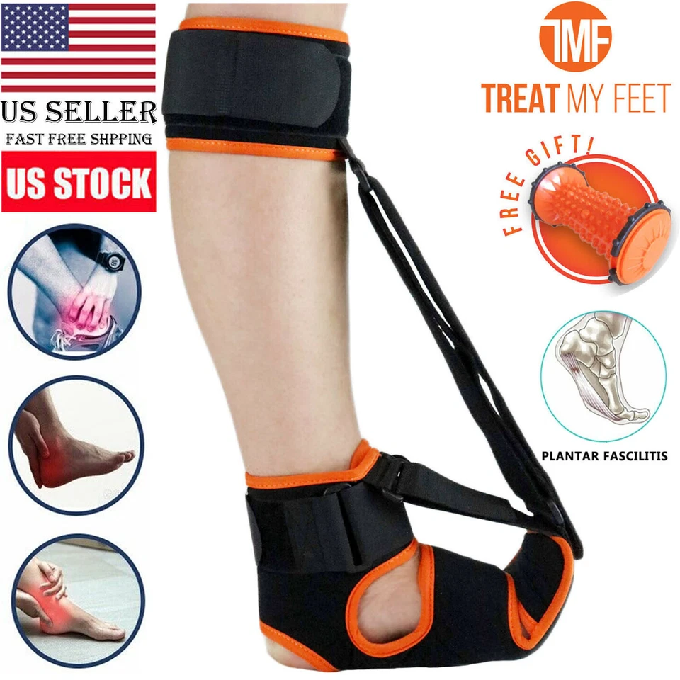 Plantar Fasciitis Night Splint Drop Foot Pain Relief Ankle Brace Support Strap - Image 1 of 4