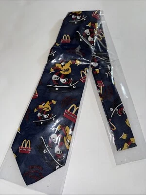 Corbata de gerente McDonalds - logotipos y monopatines - 1994 vintage NUEVO stock antiguo Foto 1 de 4