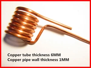 High frequency machine ZVS induction heating coil quenching tapless copper pipe - Picture 1 of 10