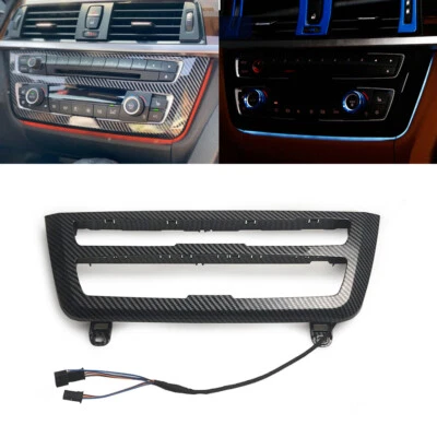 For BMW 3 4 Series 3GT Carbon Fiber Air Condition A/C Panel LED Ambient Light - Image 1 of 4