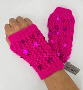 Girl's Arm Warmers fingerless gloves w/stars Cherokee ABA11 One Size Pink Target - Picture 1 of 4