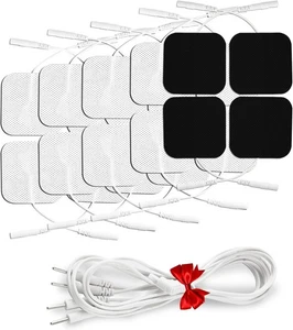 TENS Unit Electrode Pads (20PCS) with Free 1/4 Wire Cable - Universal White02  - Picture 1 of 8