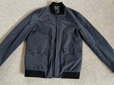 label lab mens bomber jacket with quilted lining, dark grey, medium - Image 1 of 4