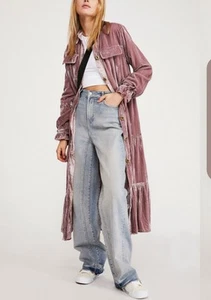 Free People Small Bella Donna Velvet Duster - Picture 1 of 8