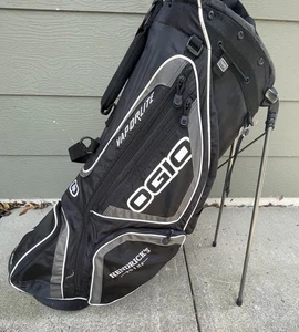 OGIO Vapor Lite Hendricks Gin  Golf Stand Bag Woode 8-way divider 36" EUC Black - Picture 1 of 13