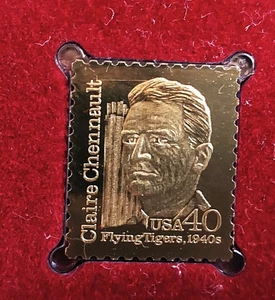 US 2187 FDC Claire Lee Chennault 40c, PCS Gold Replica stamp, VF - Picture 1 of 3