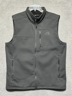 The North Face Vest Mens L Large Gray Windwall Fleece Lined Softshell Full Zip - Image 1 of 4