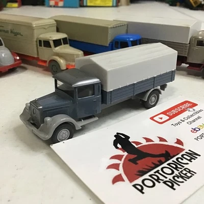 WIKING #3420 GRAY 1940 MERCEDES BENZ L 2500 DELIVERY STAKE TRUCK HO 1:87 GERMANY - Image 1 of 4