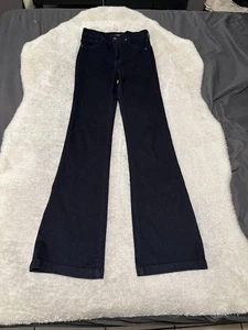 Express High Rise Bootcut Dark Blue Denim Womens Jeans Size 2L Stretch Western - Picture 1 of 9