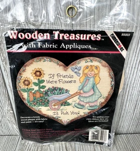 Dimensions Wooden Treasures I'd Pick You With Fabric Applikationen 85003 Vintage 90er Neu - Bild 1 von 8