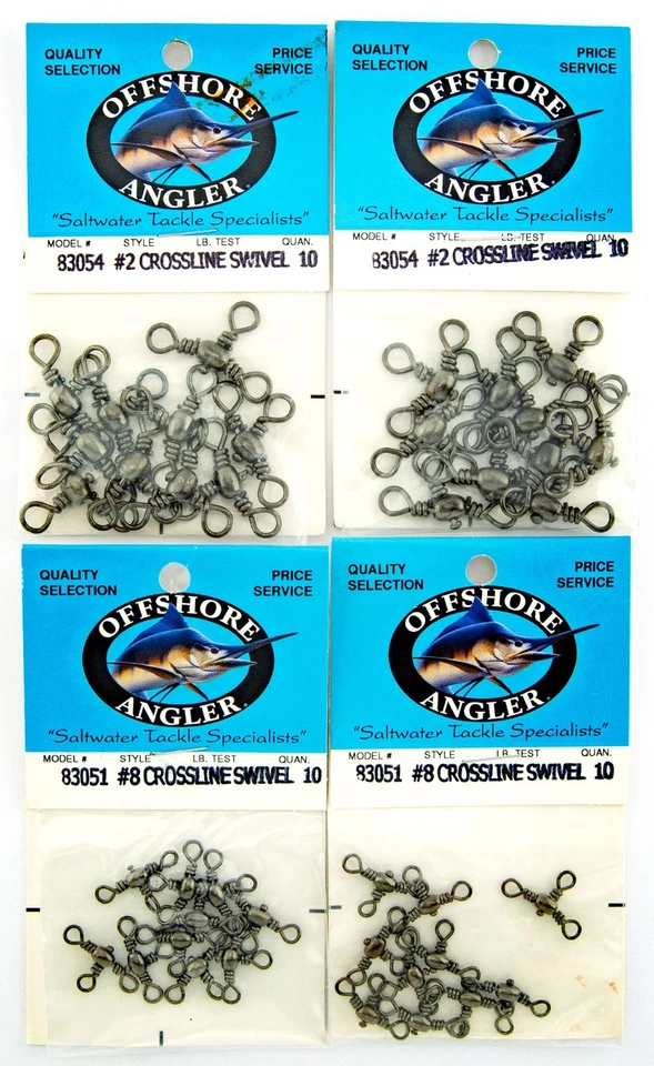 Offshore Angler #2 y #8 Crossline 3 vías barril giratorio lote de 40 piezas acabado negro Foto 1 de 1