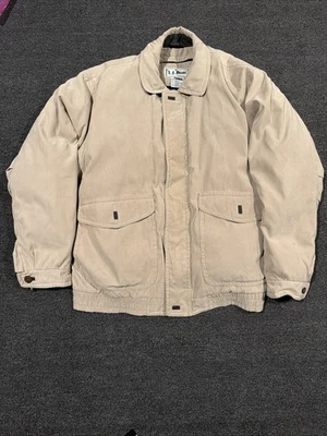 VTG LL Bean Goose Down Chore Jacket Men's Large Removeable Lining AM71 Barn Coat - Image 1 of 4