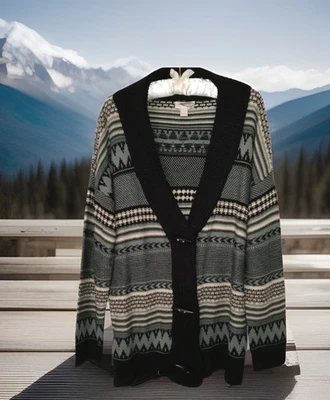 Suéter Forever 21 L Botón Palanca Boho Hippie Tejido Grandmacore Abuelo Cárdigan Foto 1 de 4